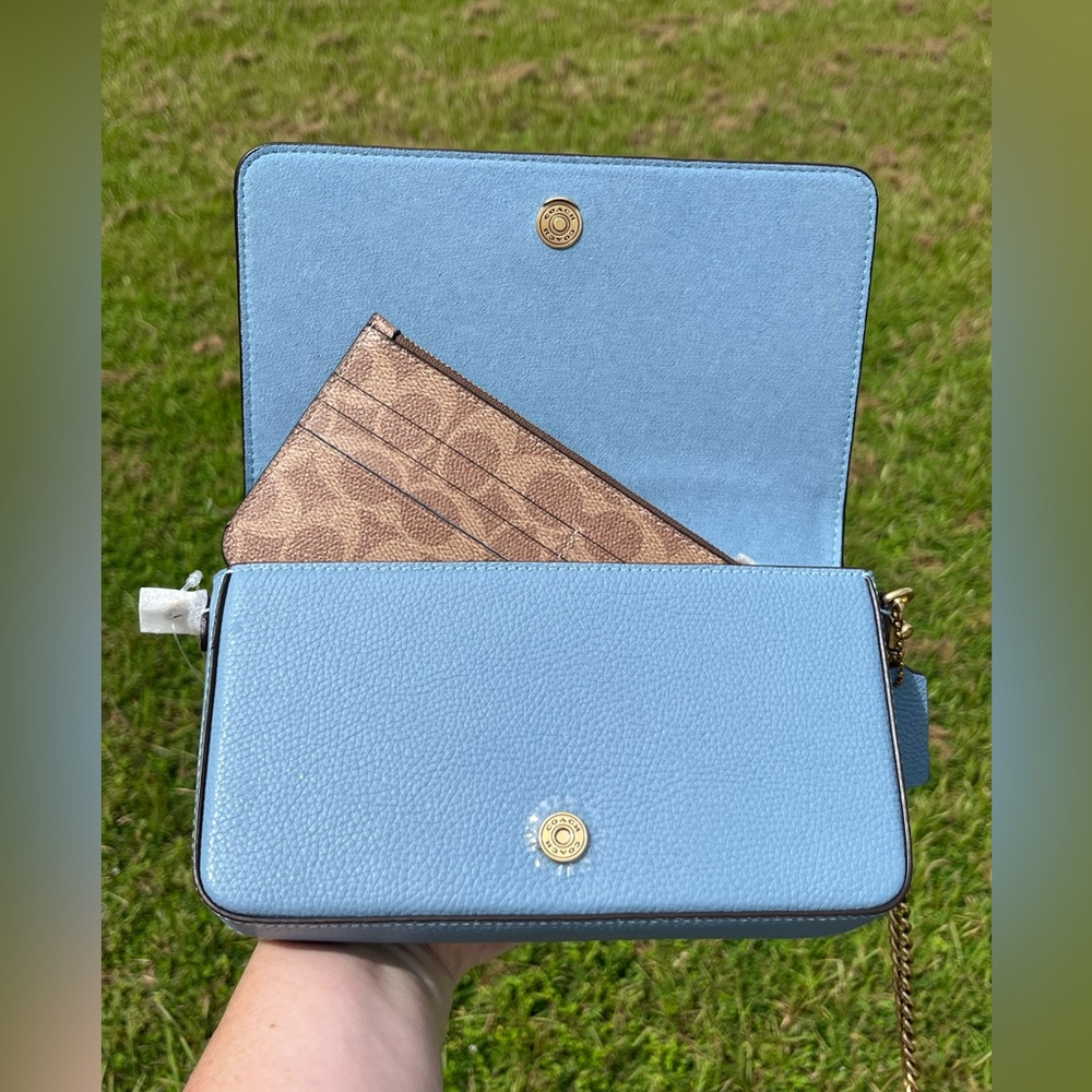 NWT Coach Crossbody in Bluebell with Removable Card Wallet - Picture 2 of 16